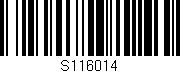 Código de barras (EAN, GTIN, SKU, ISBN): 'S116014'