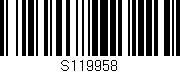 Código de barras (EAN, GTIN, SKU, ISBN): 'S119958'