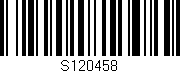 Código de barras (EAN, GTIN, SKU, ISBN): 'S120458'
