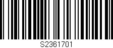 Código de barras (EAN, GTIN, SKU, ISBN): 'S2361701'