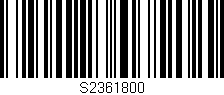 Código de barras (EAN, GTIN, SKU, ISBN): 'S2361800'