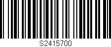 Código de barras (EAN, GTIN, SKU, ISBN): 'S2415700'