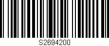 Código de barras (EAN, GTIN, SKU, ISBN): 'S2694200'