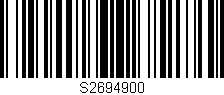 Código de barras (EAN, GTIN, SKU, ISBN): 'S2694900'