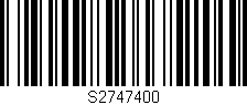 Código de barras (EAN, GTIN, SKU, ISBN): 'S2747400'