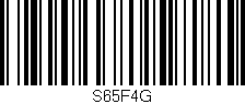 Código de barras (EAN, GTIN, SKU, ISBN): 'S65F4G'