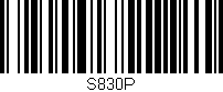 Código de barras (EAN, GTIN, SKU, ISBN): 'S830P'