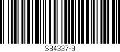 Código de barras (EAN, GTIN, SKU, ISBN): 'S84337-9'