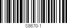 Código de barras (EAN, GTIN, SKU, ISBN): 'S8670-1'
