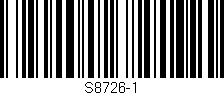 Código de barras (EAN, GTIN, SKU, ISBN): 'S8726-1'