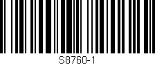 Código de barras (EAN, GTIN, SKU, ISBN): 'S8760-1'
