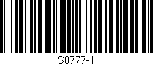 Código de barras (EAN, GTIN, SKU, ISBN): 'S8777-1'