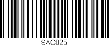 Código de barras (EAN, GTIN, SKU, ISBN): 'SAC025'