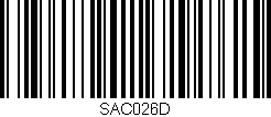 Código de barras (EAN, GTIN, SKU, ISBN): 'SAC026D'