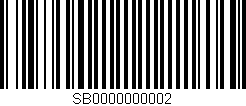 Código de barras (EAN, GTIN, SKU, ISBN): 'SB0000000002'