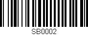 Código de barras (EAN, GTIN, SKU, ISBN): 'SB0002'