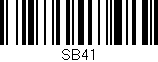 Código de barras (EAN, GTIN, SKU, ISBN): 'SB41'