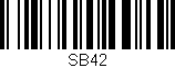 Código de barras (EAN, GTIN, SKU, ISBN): 'SB42'