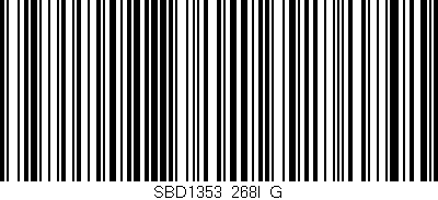 Código de barras (EAN, GTIN, SKU, ISBN): 'SBD1353_268I_G'