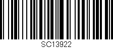 Código de barras (EAN, GTIN, SKU, ISBN): 'SC13922'