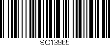 Código de barras (EAN, GTIN, SKU, ISBN): 'SC13965'