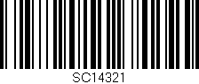 Código de barras (EAN, GTIN, SKU, ISBN): 'SC14321'