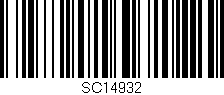 Código de barras (EAN, GTIN, SKU, ISBN): 'SC14932'