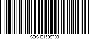 Código de barras (EAN, GTIN, SKU, ISBN): 'SDS-E1599700'