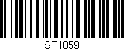 Código de barras (EAN, GTIN, SKU, ISBN): 'SF1059'