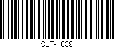 Código de barras (EAN, GTIN, SKU, ISBN): 'SLF-1839'