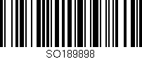 Código de barras (EAN, GTIN, SKU, ISBN): 'SO189898'