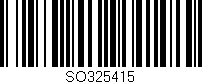 Código de barras (EAN, GTIN, SKU, ISBN): 'SO325415'