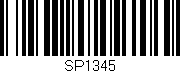 Código de barras (EAN, GTIN, SKU, ISBN): 'SP1345'