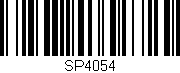 Código de barras (EAN, GTIN, SKU, ISBN): 'SP4054'