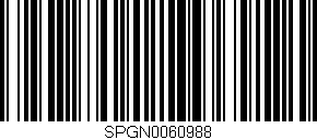 Código de barras (EAN, GTIN, SKU, ISBN): 'SPGN0060988'