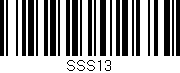 Código de barras (EAN, GTIN, SKU, ISBN): 'SSS13'