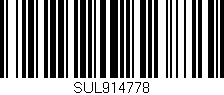 Código de barras (EAN, GTIN, SKU, ISBN): 'SUL914778'