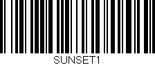 Código de barras (EAN, GTIN, SKU, ISBN): 'SUNSET1'
