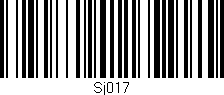 Código de barras (EAN, GTIN, SKU, ISBN): 'Sj017'