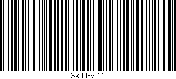 Código de barras (EAN, GTIN, SKU, ISBN): 'Sk003v-11'