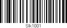 Código de barras (EAN, GTIN, SKU, ISBN): 'Slk1001'
