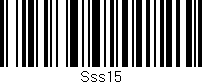 Código de barras (EAN, GTIN, SKU, ISBN): 'Sss15'