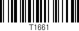Código de barras (EAN, GTIN, SKU, ISBN): 'T1661'