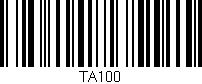 Código de barras (EAN, GTIN, SKU, ISBN): 'TA100'