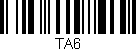 Código de barras (EAN, GTIN, SKU, ISBN): 'TA6'