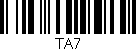 Código de barras (EAN, GTIN, SKU, ISBN): 'TA7'
