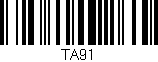 Código de barras (EAN, GTIN, SKU, ISBN): 'TA91'