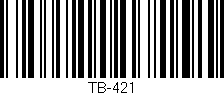 Código de barras (EAN, GTIN, SKU, ISBN): 'TB-421'
