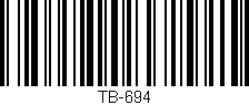 Código de barras (EAN, GTIN, SKU, ISBN): 'TB-694'