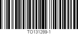 Código de barras (EAN, GTIN, SKU, ISBN): 'TO131289-1'